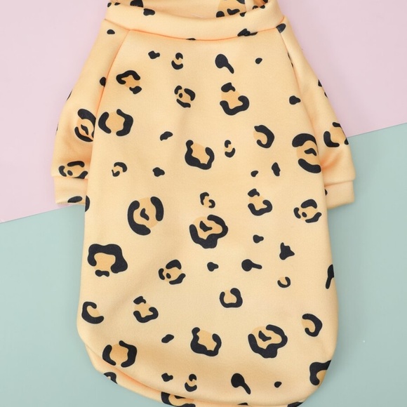 leopard print dog puppy sweater top - Picture 4 of 6